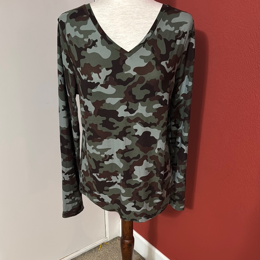 Camouflage Long Sleeve Top